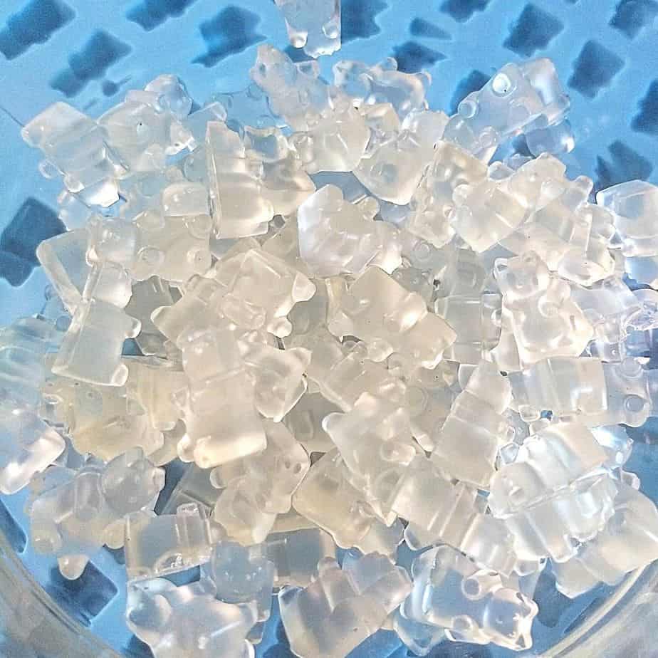 Clear electrolyte gummy bears