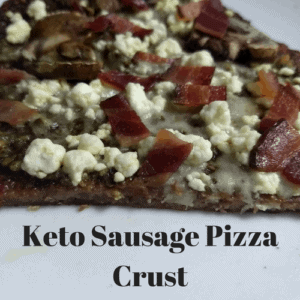 Keto Sausage Pizza Crust 300x300 - 15 Carbs or Less Keto Meal Plan