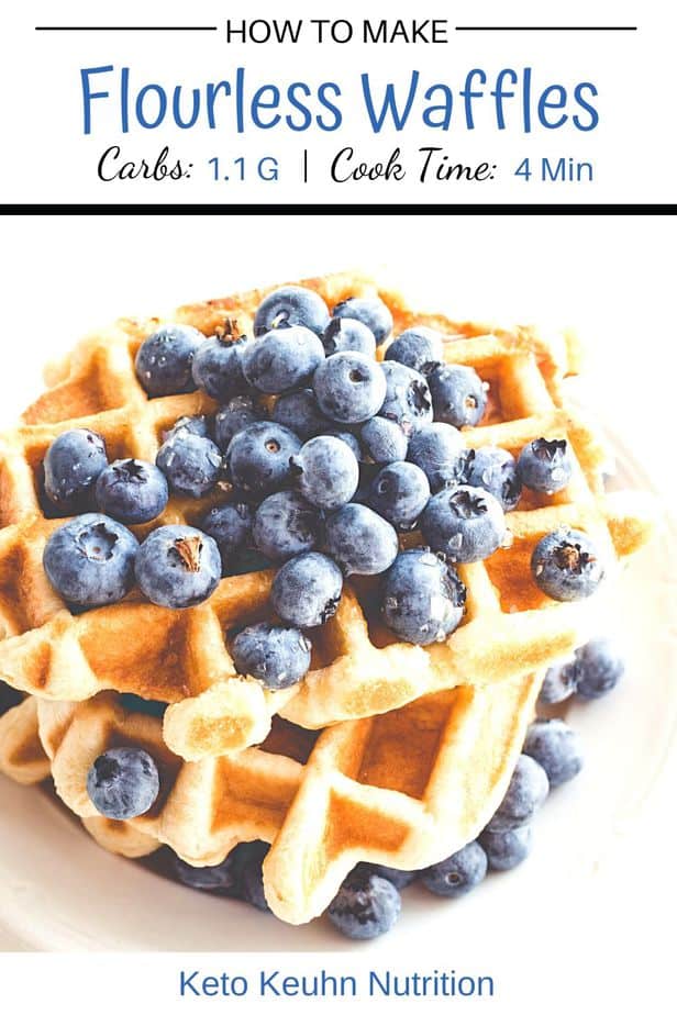 5 - Keto Flourless Waffles: 3- Ingredients