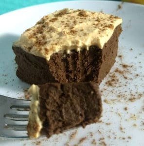 pumpkin brownie on a plate