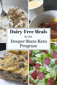 Looking for some keto meal ideas with no dairy? Well, I've got you covered. I have 5 days of ideas for dairy free Deeper State Keto meals.