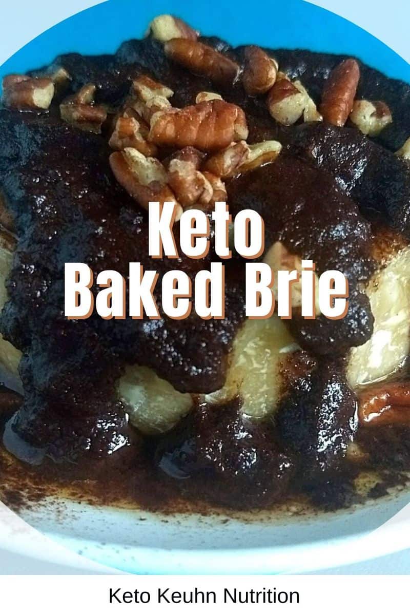 Keto Oven Baked Brie Pecans chocolate caramel - Keto Baked Brie: Turtle Sundae