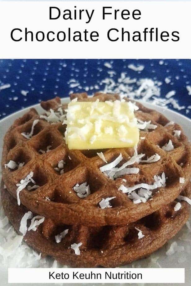 dairy free chocolate Chaffles - Keto Chocolate Waffles | Easy & Flourless