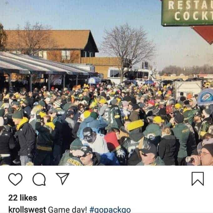 game day at Krollswest - Green Bay Wisconsin Keto Friendly Restaurants