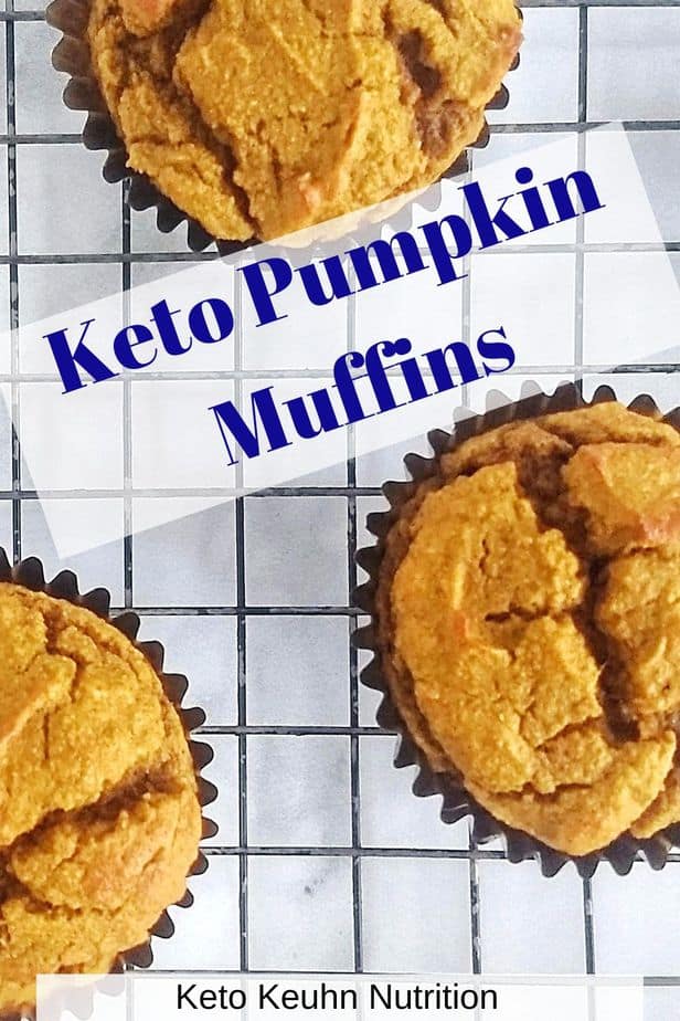 Keto Pumpkin Muffins - Easy Keto Pumpkin Muffins made with Coconut Flour & Almond Flour: with optional Cream Cheese Frosting