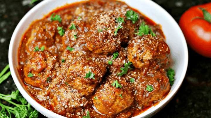 Keto Meatballs 720x405 - 20 Easy Keto Recipes to Make with Kids