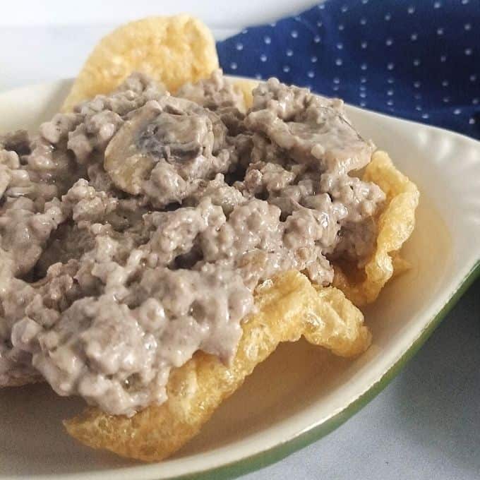 stroganoff with pork rinds