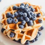 Waffles with blueberries