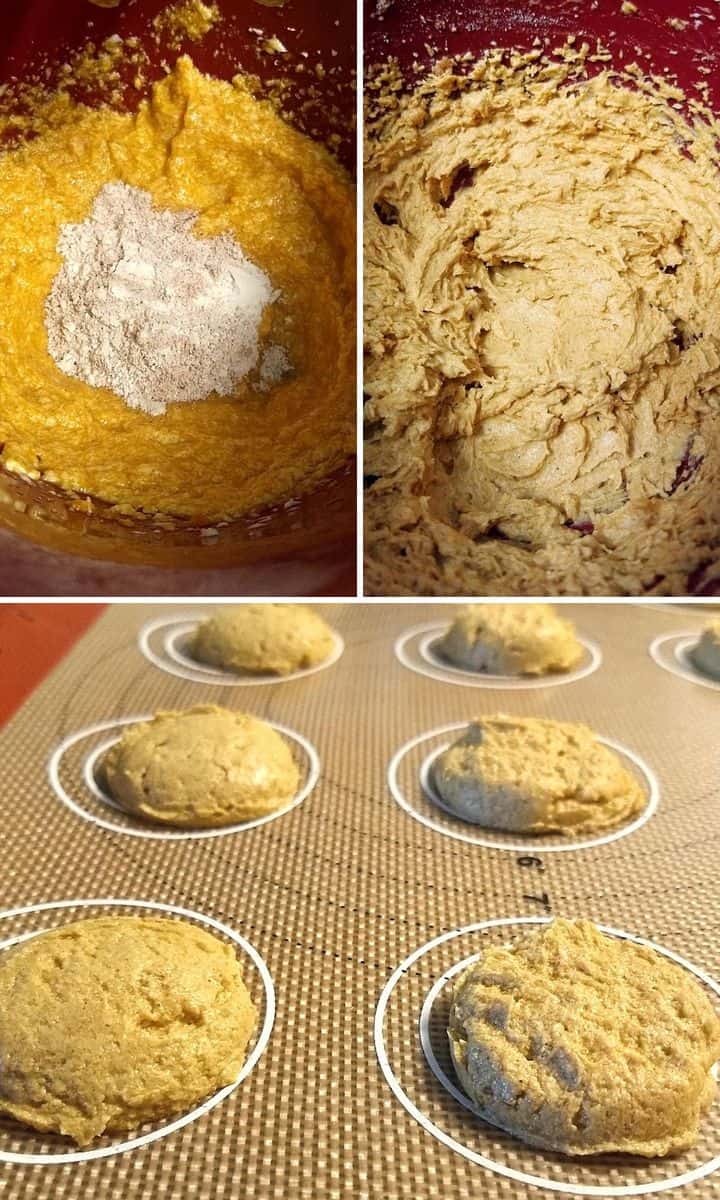 3 different steps for the cookies