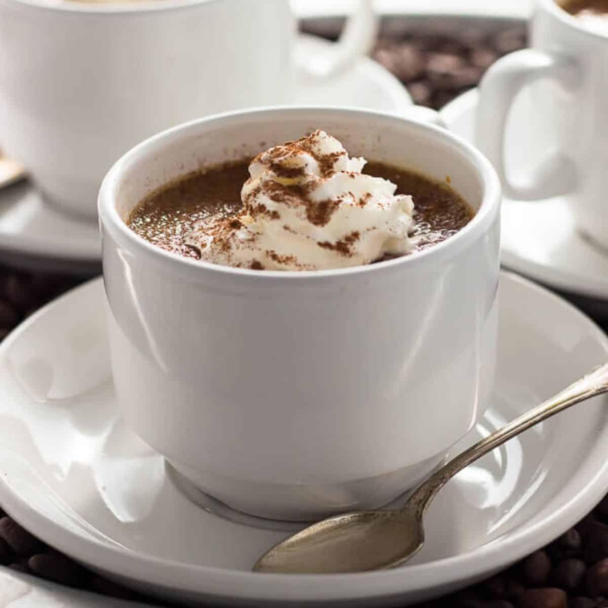 coffee with cream on top