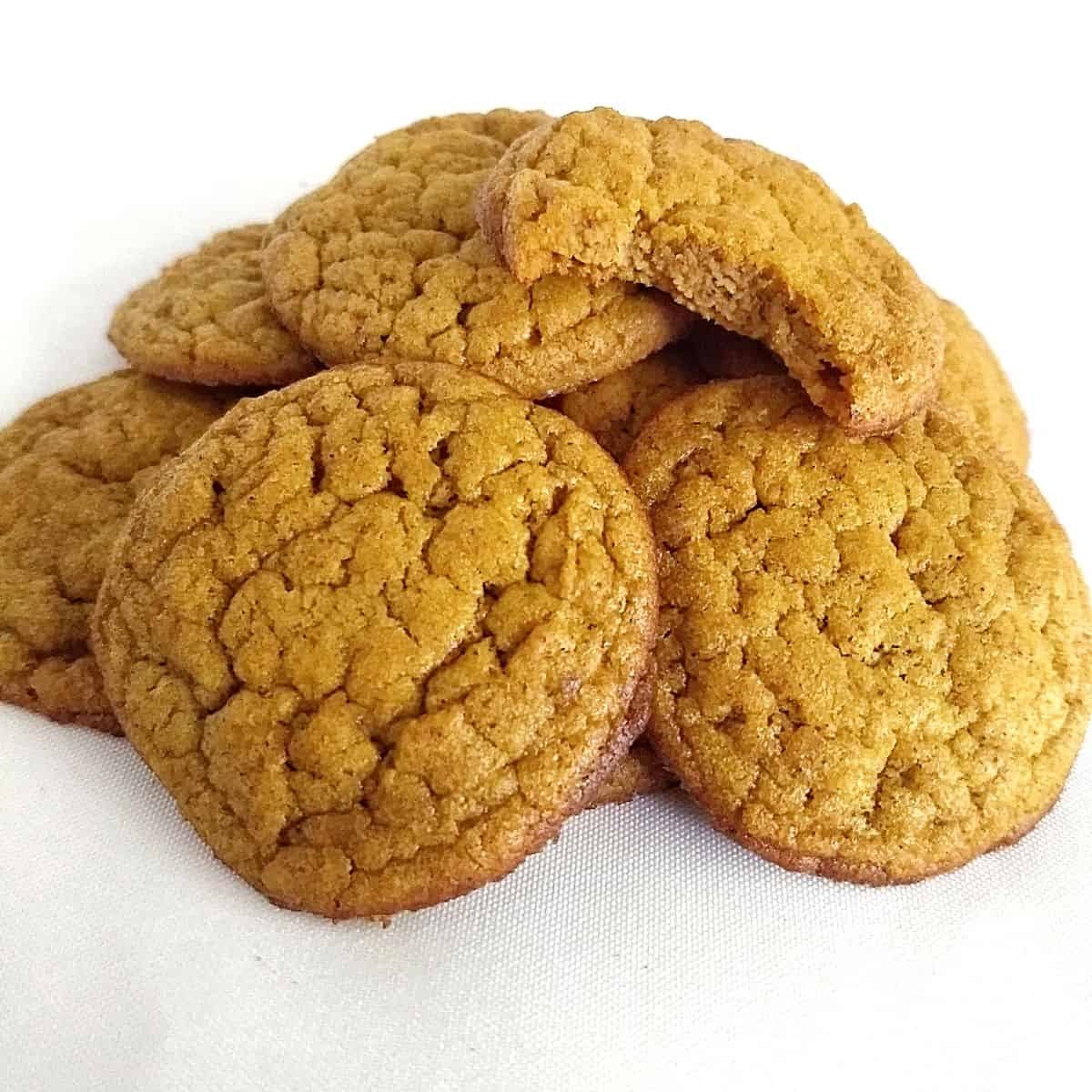 Pile of Keto Pumpkin Cookies with Coconut Flour - Keto Pumpkin Cookies | Coconut Flour