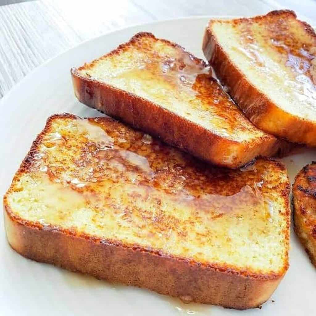 Fanned out keto french toast