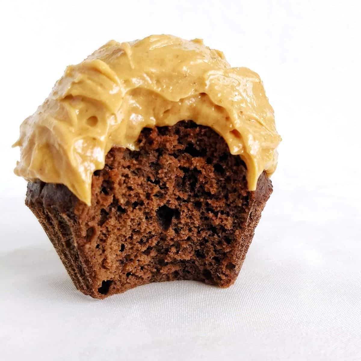 29 - Keto Chocolate Cupcakes with Peanut Butter Frosting