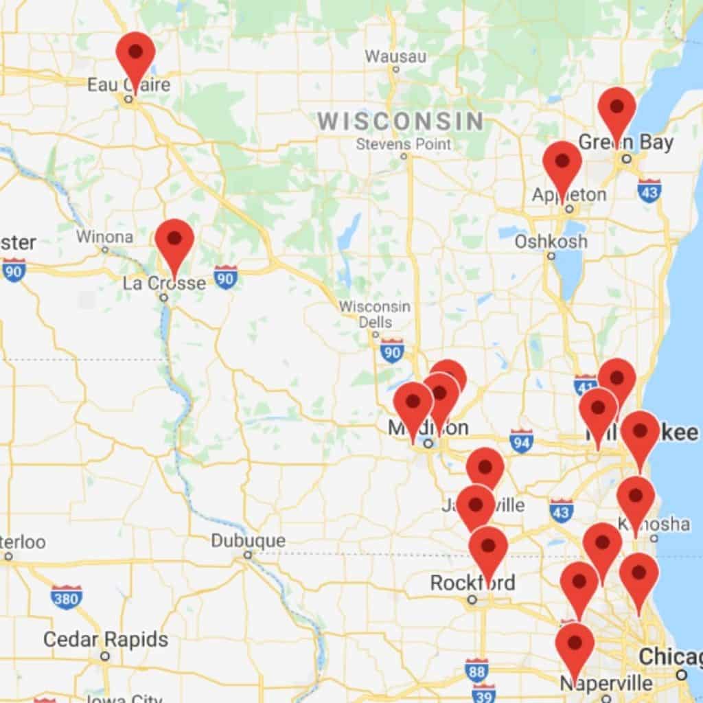 Map of Woodmans Locations 1024x1024 - What to Buy for Keto at Woodman's Grocery Store