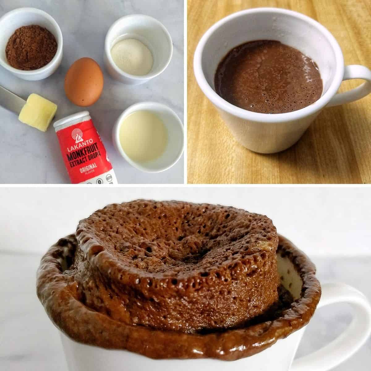 keto chocolate mug cake steps - Keto Chocolate Mug Cake