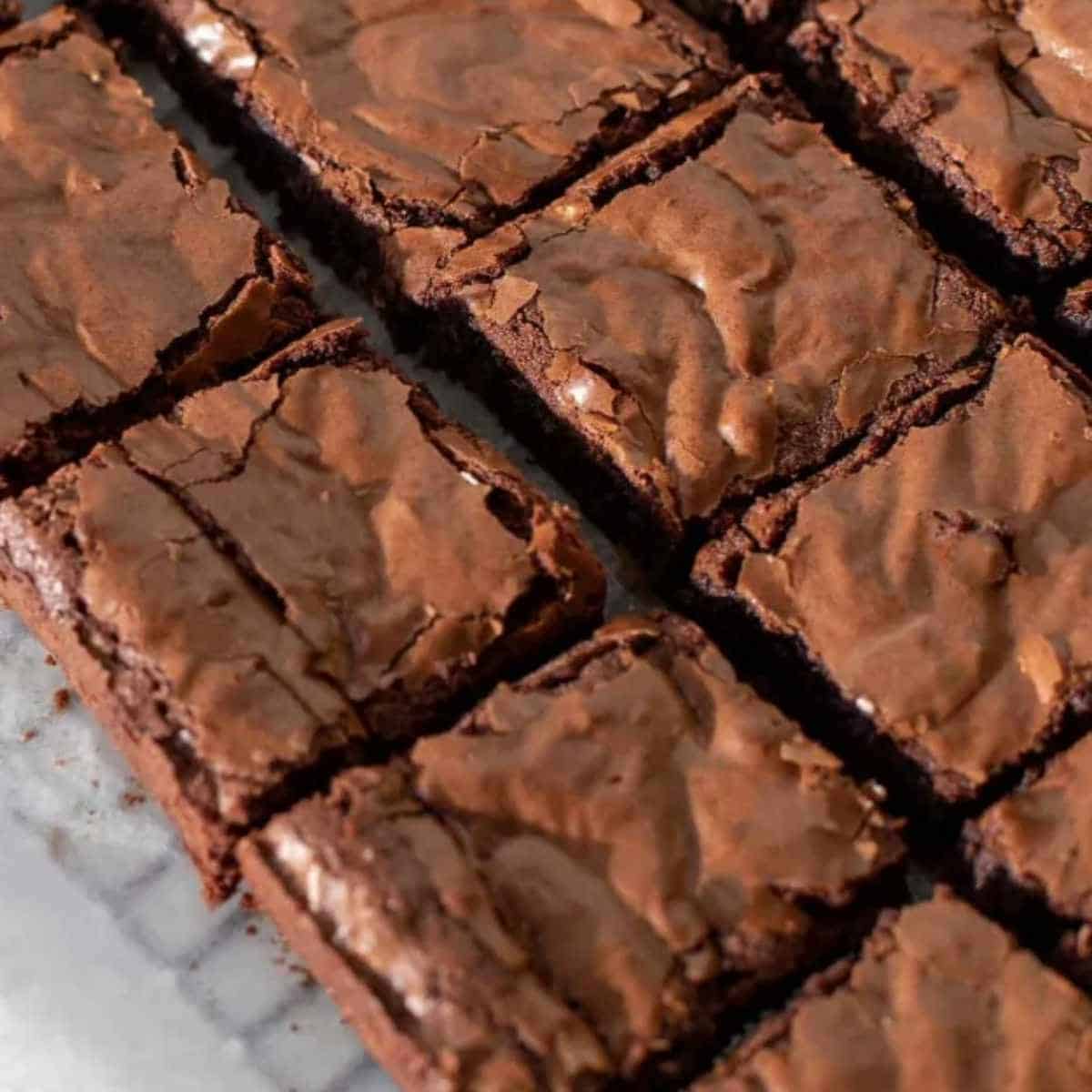 brownies cut into