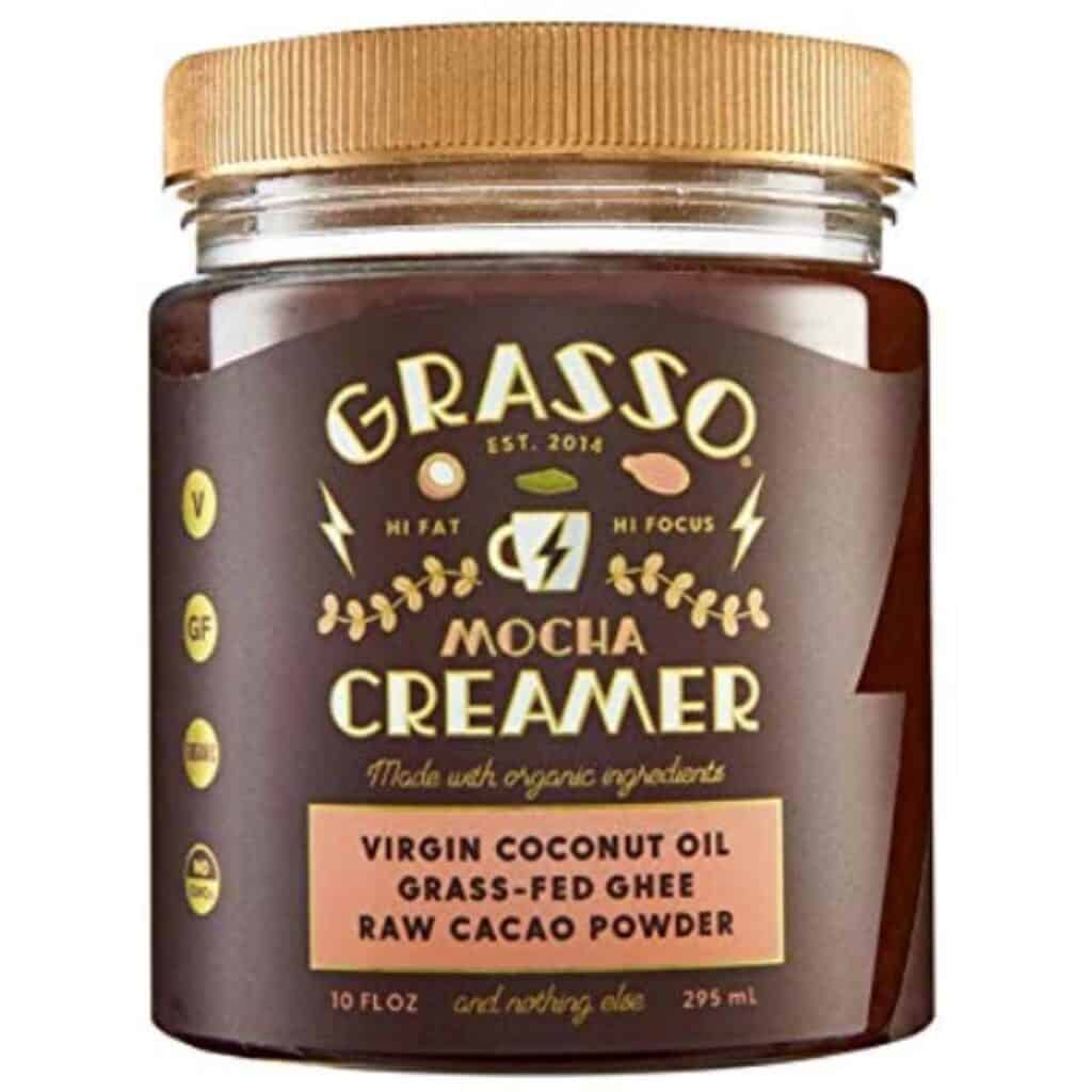 jar of grasso mocha creamer