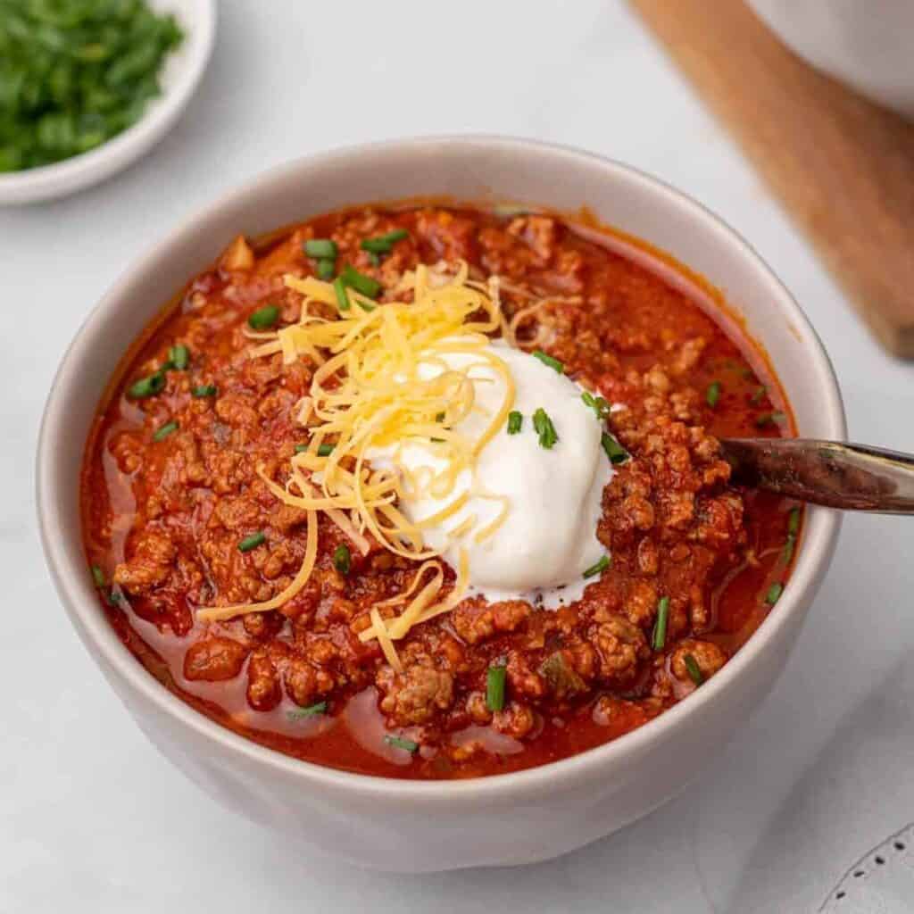 beanless keto chili 1024x1024 - 54 Keto Ground Beef Recipes