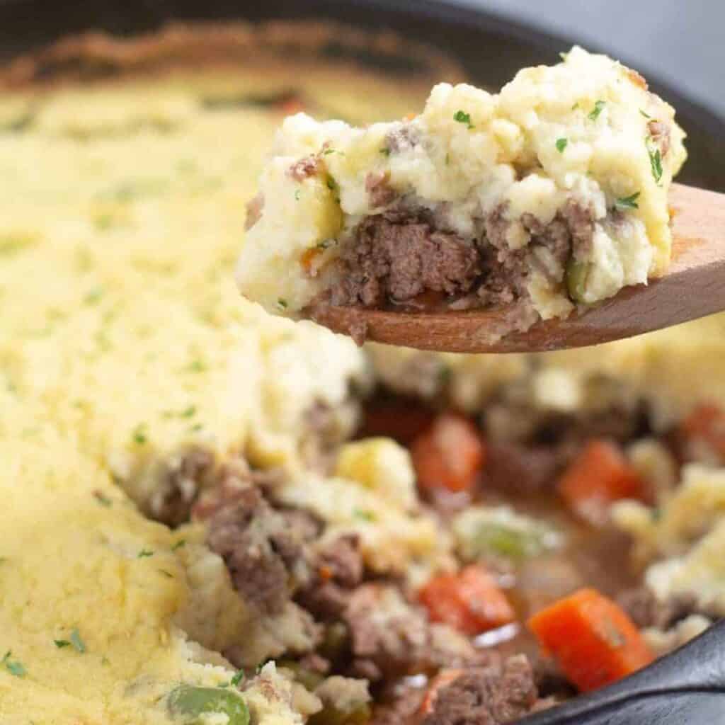 keto shepherds pie 1024x1024 - 54 Keto Ground Beef Recipes