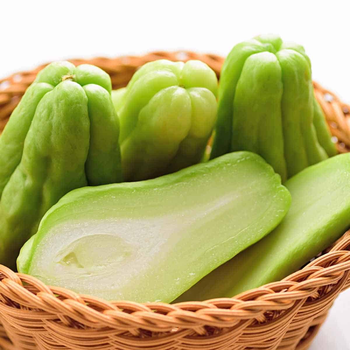 Chayote in basket - Are Apples Keto Friendly? | Total Carbs | Alternatives