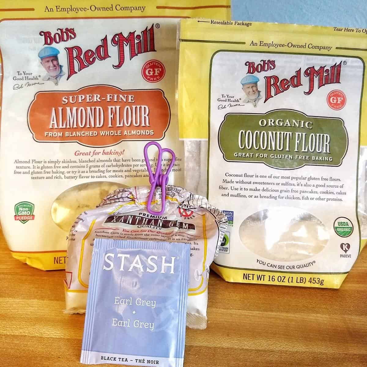 ingredients for keto earl grey cupcake - Keto Earl Grey Cupcakes