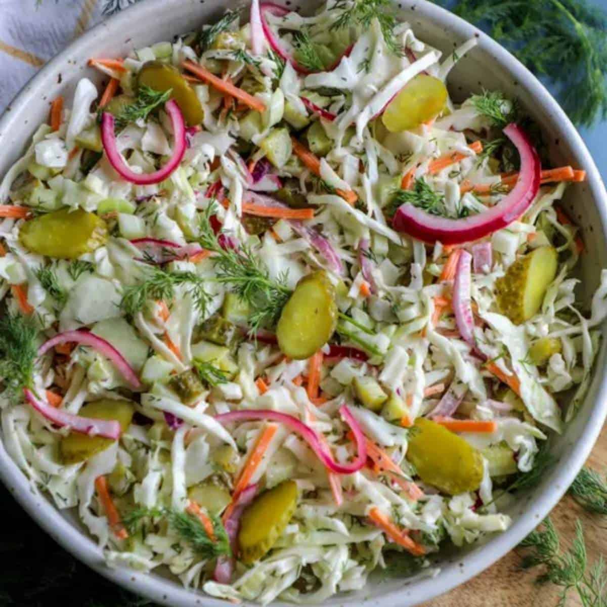 dill pickle coleslaw form BonAppeteach - Pickles are Keto & Here's why with Recipes