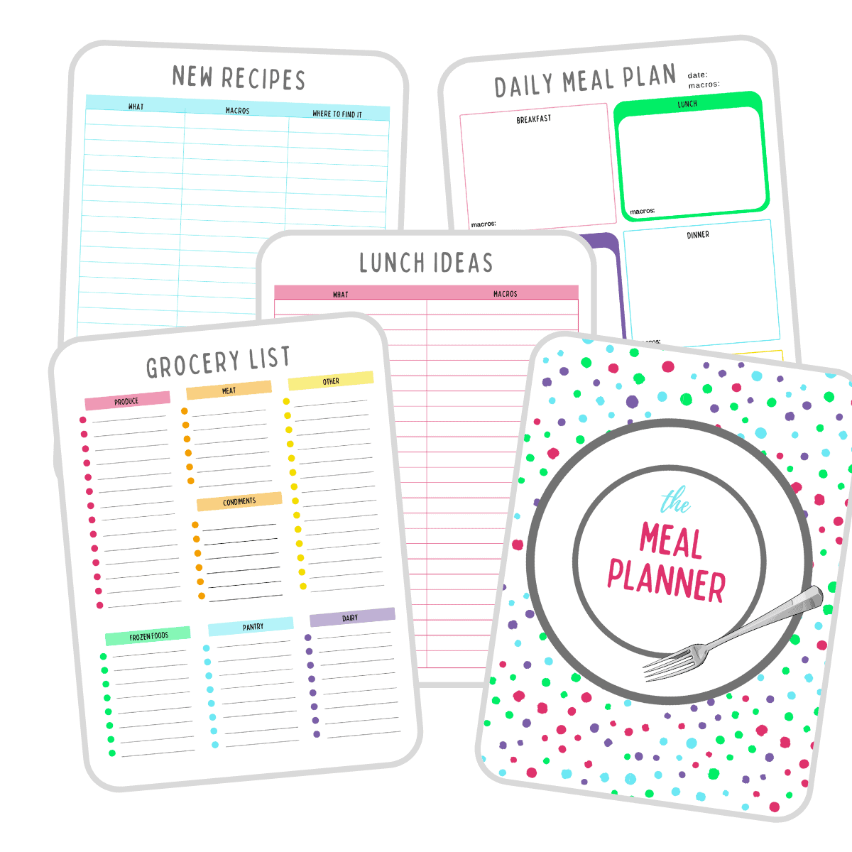 meal planning pages w cover 1 - Meal Planner Guide