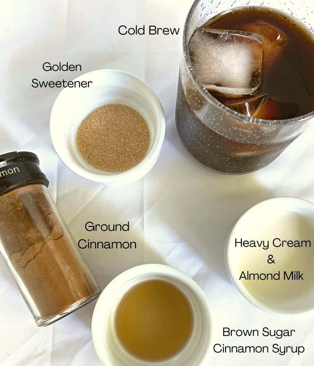 Kald drikke med brunt sukker uten sukker Ingredienser merket - Cold Brew Sugar Free Brown Sugar Cream
