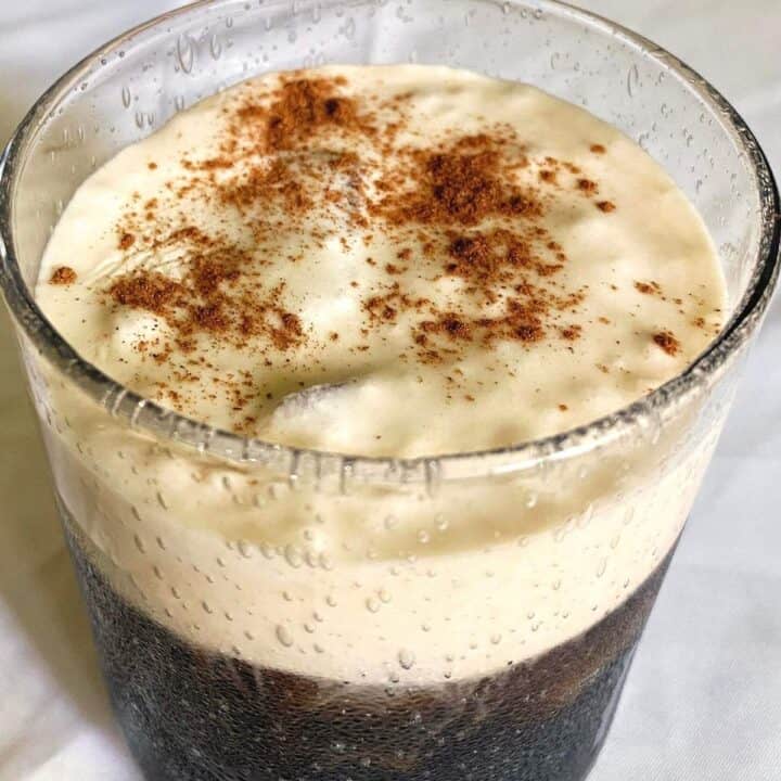 top of brown sugar cream cold brew 720x720 - Sugar-Free Brown Sugar Cream Cold Brew