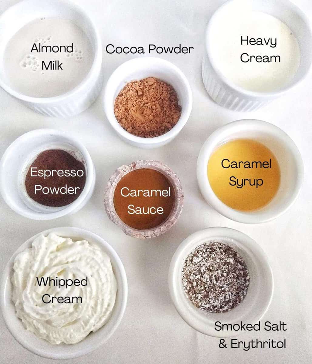 Each ingredient in small dishes