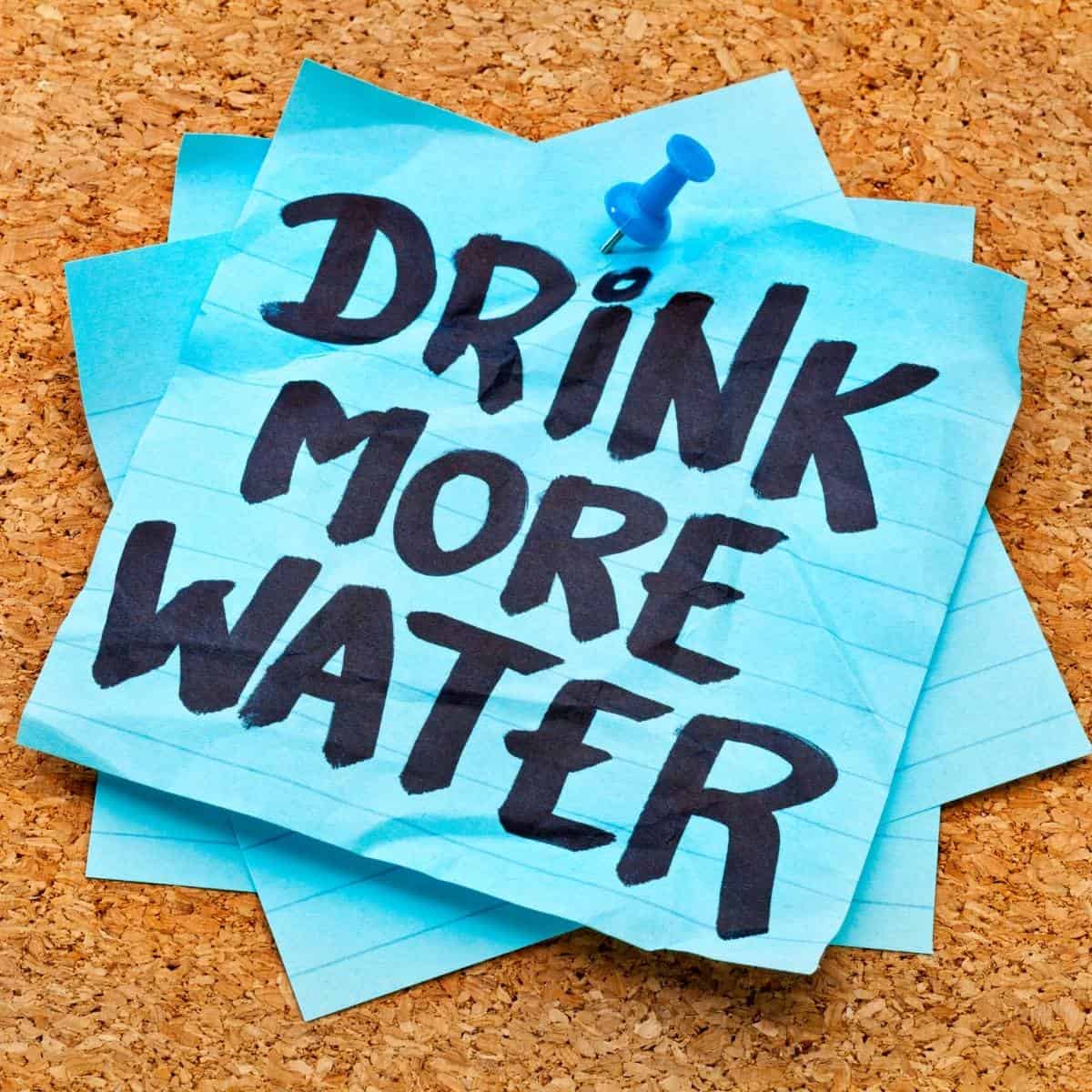 drink more water post its - How to Stay Keto on Thanksgiving