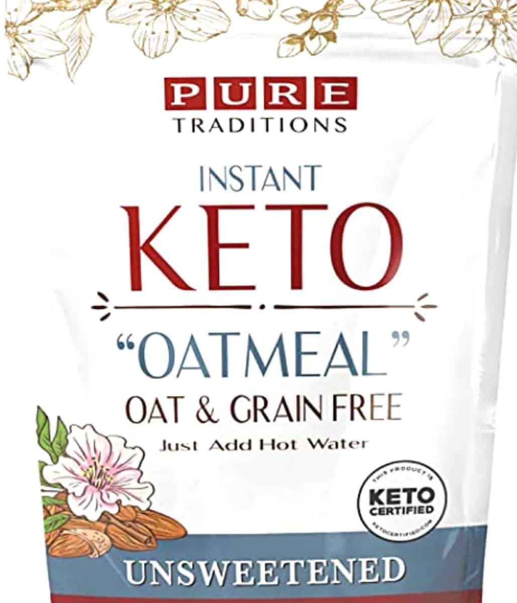 front facing bag of keto oatmeal