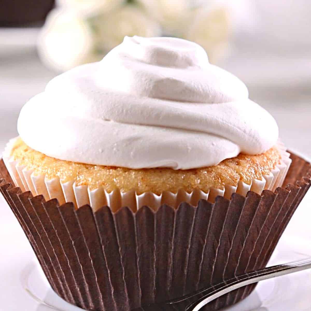 frosting on a cupcake