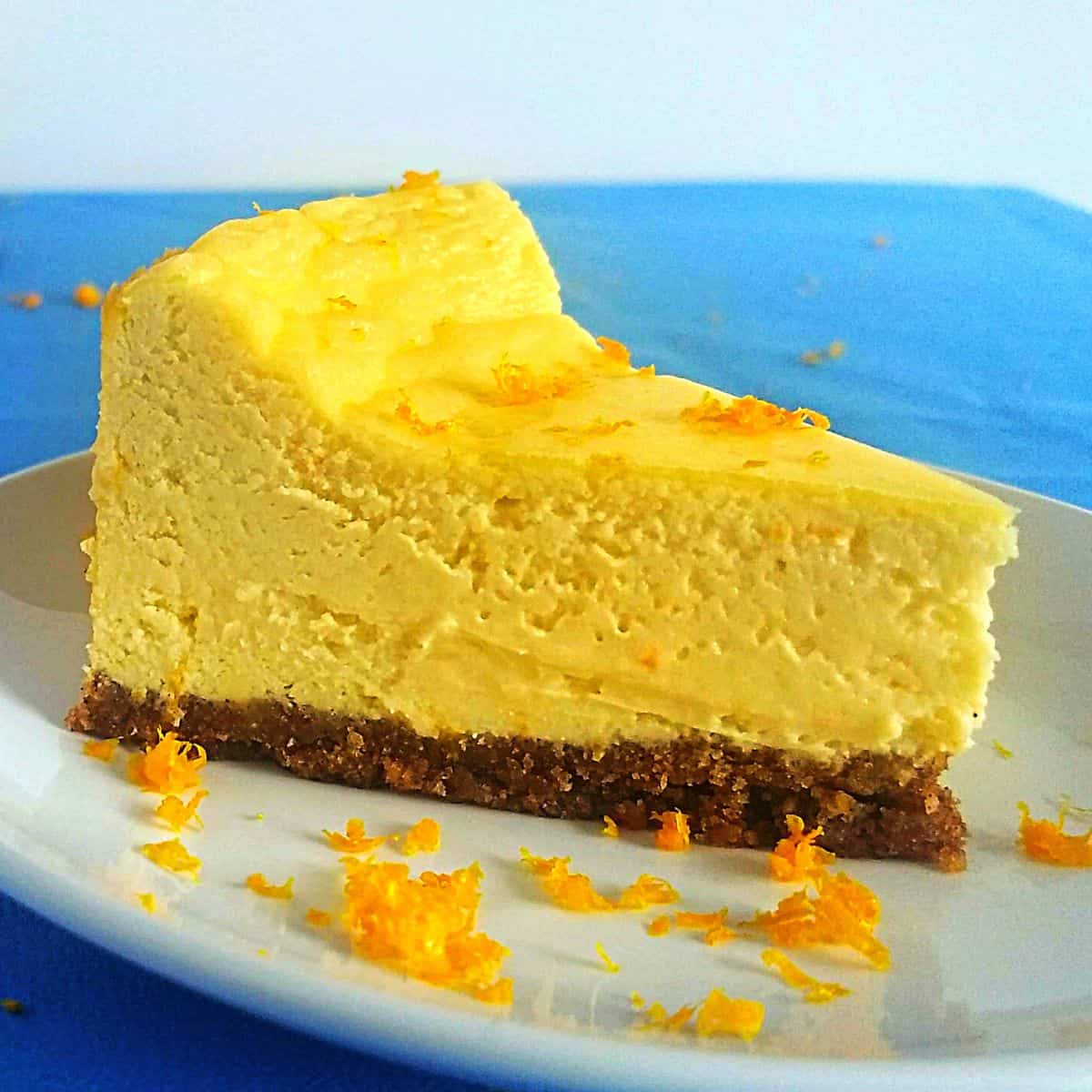 slice of orange cheesecae