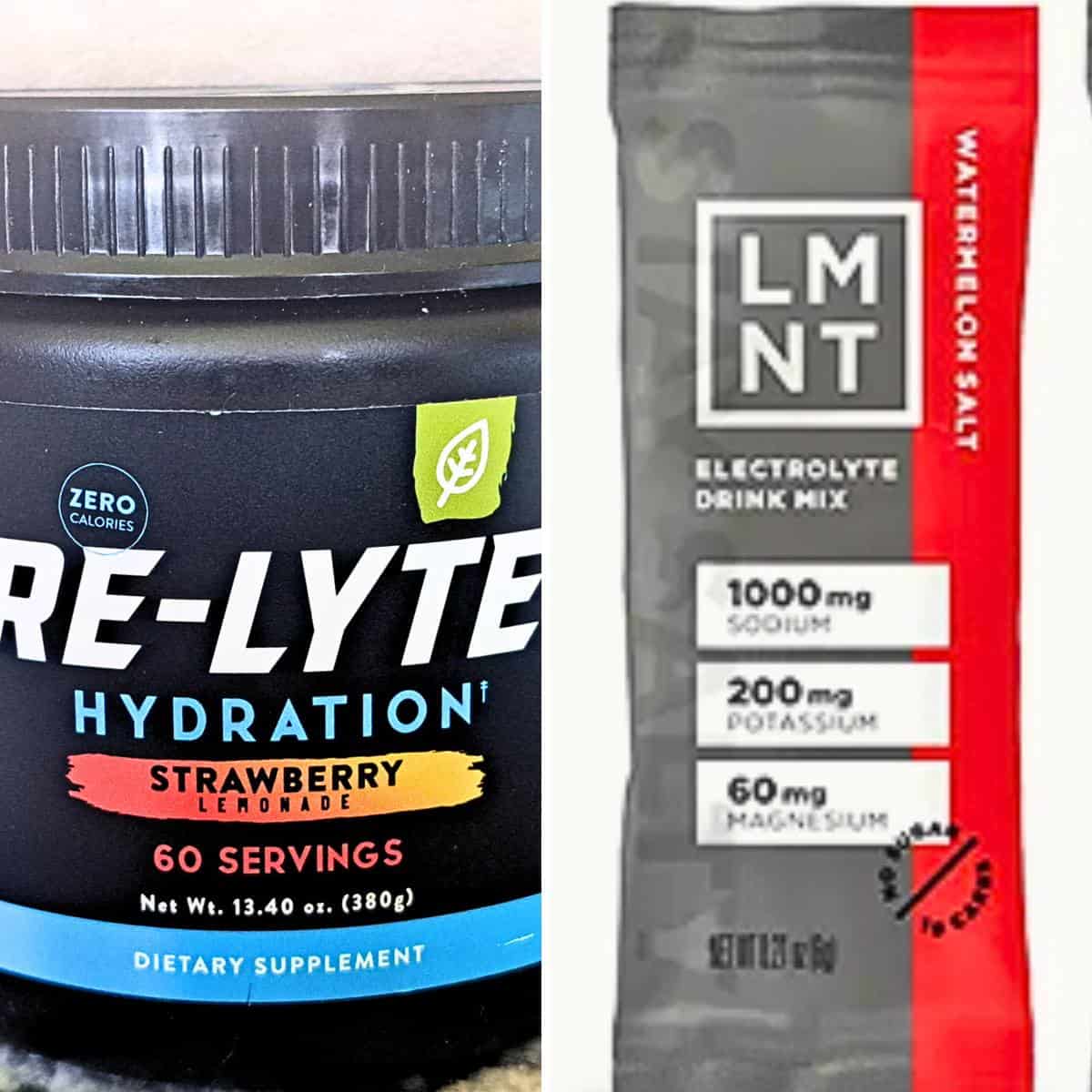 Relyte Hydration VS LMNT Front - Comparing Electrolyte Powders: Relyte vs LMNT