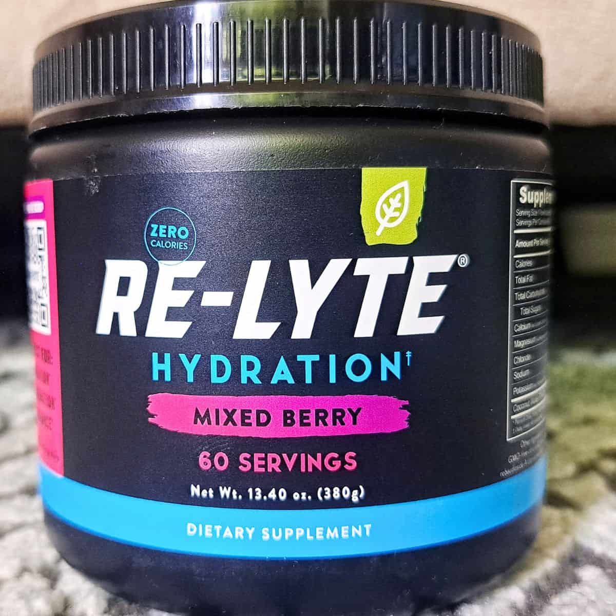 Container of Relyte Hydration Berry Flavor