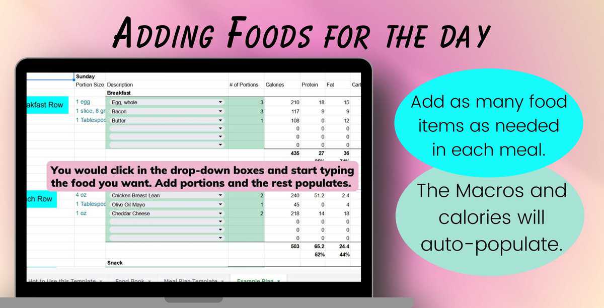 2 scaled - Macro Meal Planner Template|Digital on Google Sheets